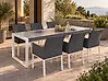 Garden Dining Set 6 Seater BACOLI with Cushions Metal Grey