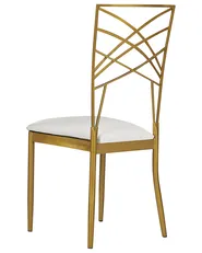 Sæt med 2 spisebordsstole GIRARD Metal Guld_913461