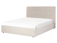 Ottoman Bed LORIENT Fabric Beige 160 x 200 cm (EU King Size)_901803