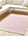 Outdoor Teppich rosa 120 x 180 cm geometrisches Muster THANE_918556
