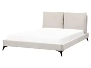 Letto Velluto a coste MELLE 160 x 200 cm Beige chiaro_882909