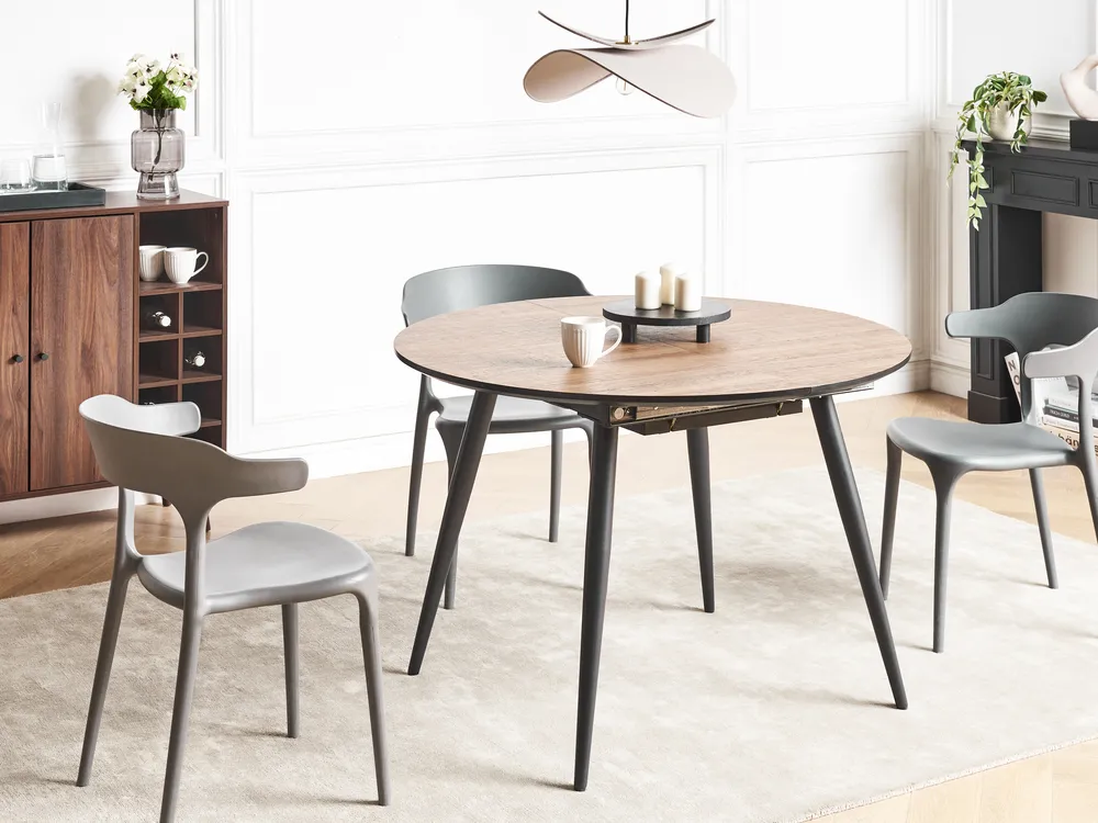 Extending Dining Table SENIAC Brown 110/150 cm 112 cm_975637