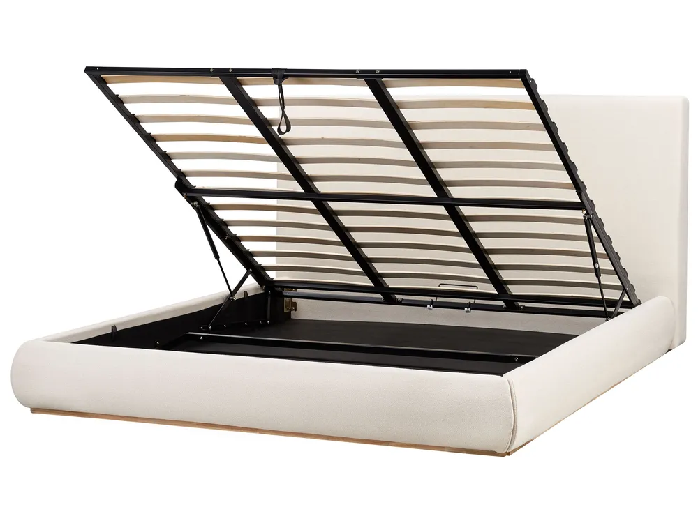 Seng med opbevaring lys beige Se Flere Størrelser CAMPAGNE