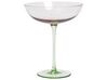Lot de 4 verres à martini 250 ml rose et vert DIOPSIDE_912640