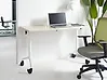 Foldable Office Desk CAVI 120 cm x 60 cm with Wheels Light Brown