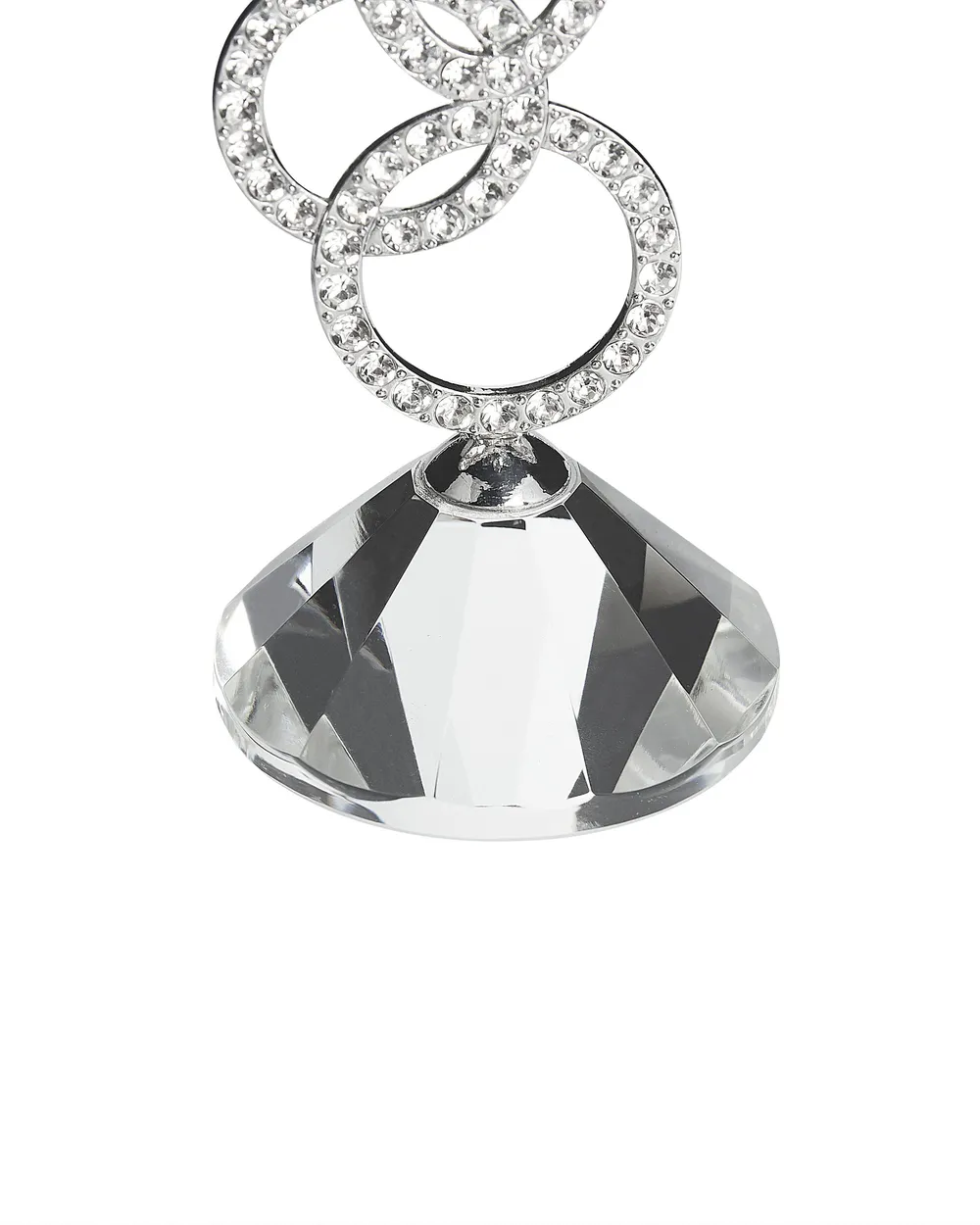 Candle Holder OVIEDO 19 cm Glass Silver_790836