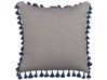 Set of 2 Cushions with Tassels 45 x 45 cm Grey CARPINUS_838440