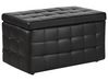 Faux Leather Storage Ottoman Black MICHIGAN_707011