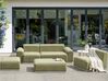 Lounge Set olivgrün 7-Sitzer modular mit 2 Ottomanen BATTIFOLLO_933601