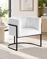 Armchair LARVIK Velvet White_1185422