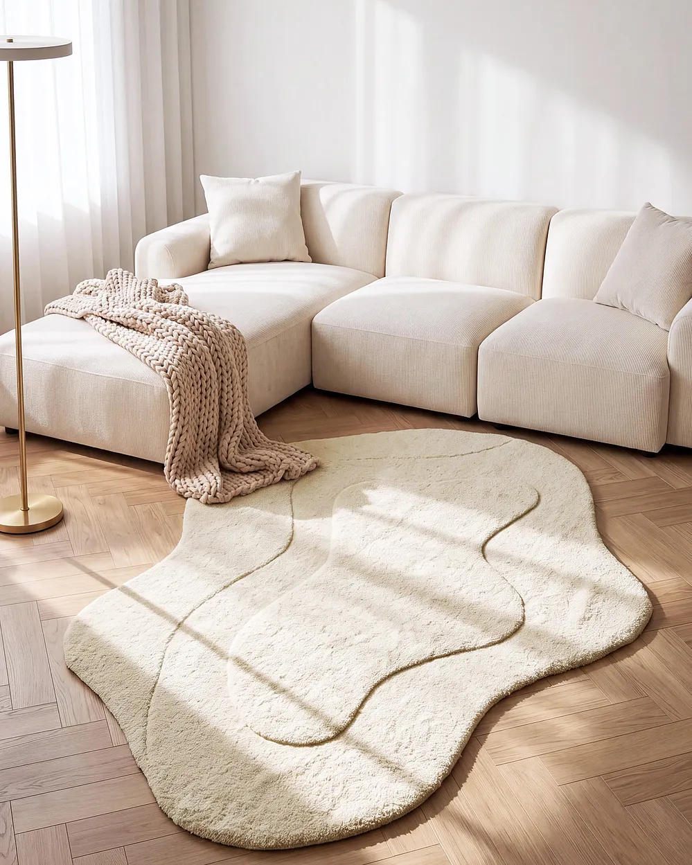 Rug NEVANA Off-White 160 x 230 cm Wool