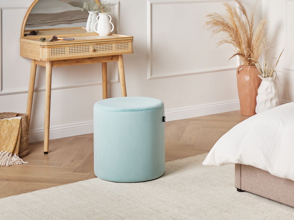 Pouf LOVETT Velluto Verde menta