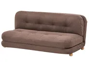Sofa Bed 2 Seater ESBJERG Faux Linen Brown_1059253