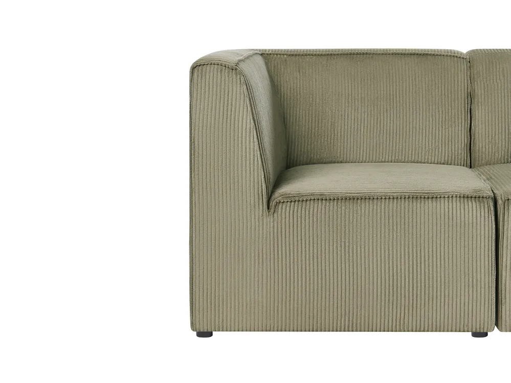 Modular Sofa 2 Seater LEMVIG Corduroy Green_875703