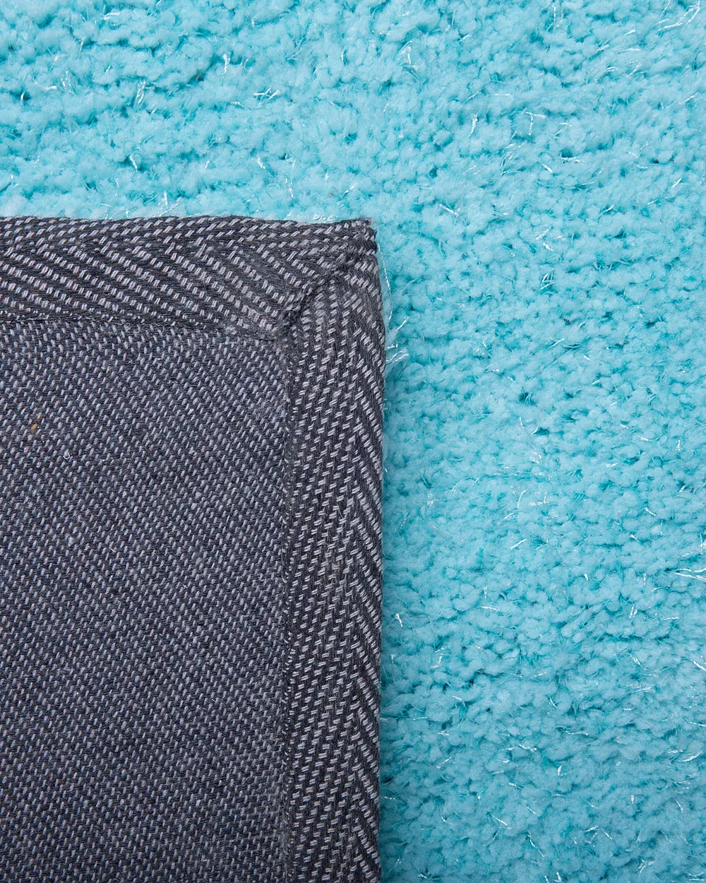 Tappeto Shaggy DEMRE Azzurro 140 x 200 cm_714893