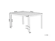 Stół ogrodowy COMO 150 cm 90 cm Szary_741514