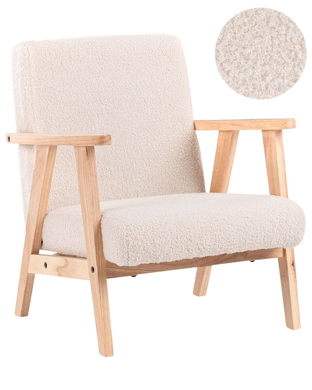 Kindersessel LINDE Bouclé Hellbeige