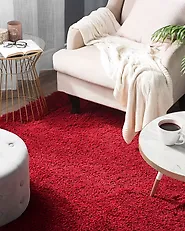 Tapis à poils longs CIDE Rouge 160 x 230 cm_1177398