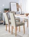 Set of 2 Faux Leather Dining Chairs Beige BROADWAY_761501