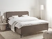 Bett mit Lattenrost Bouclé VALOGNES 160 x 200 cm Braun_1183469
