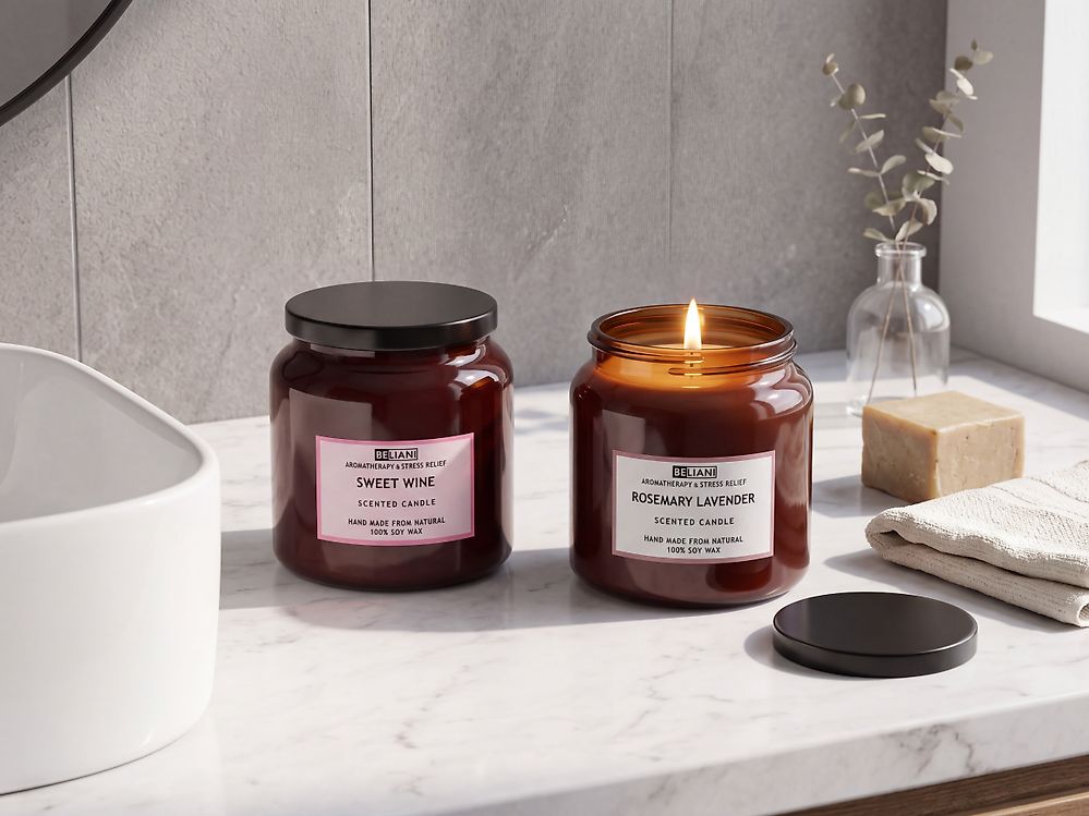 Conjunto de 2 Velas Perfumadas ABSOLUTE ALCHEMY Cera de soja Notas frescas