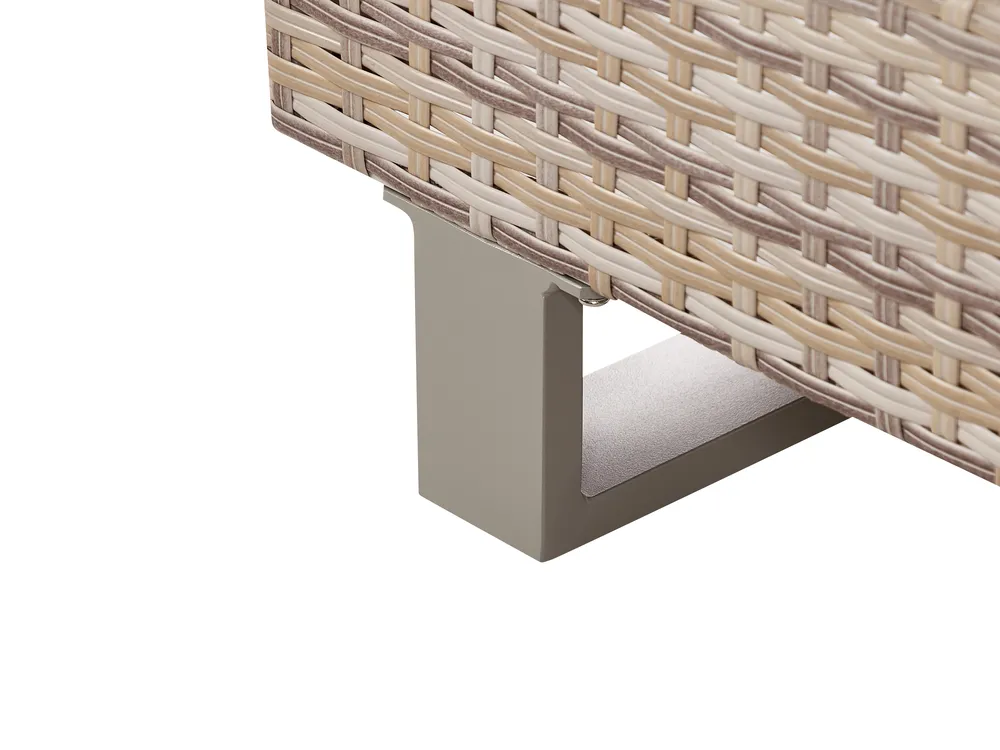 Set di divani angolari da giardino 5 posti LANCIANO Rattan sintetico (PE) Bianco sporco Lato destro_930956