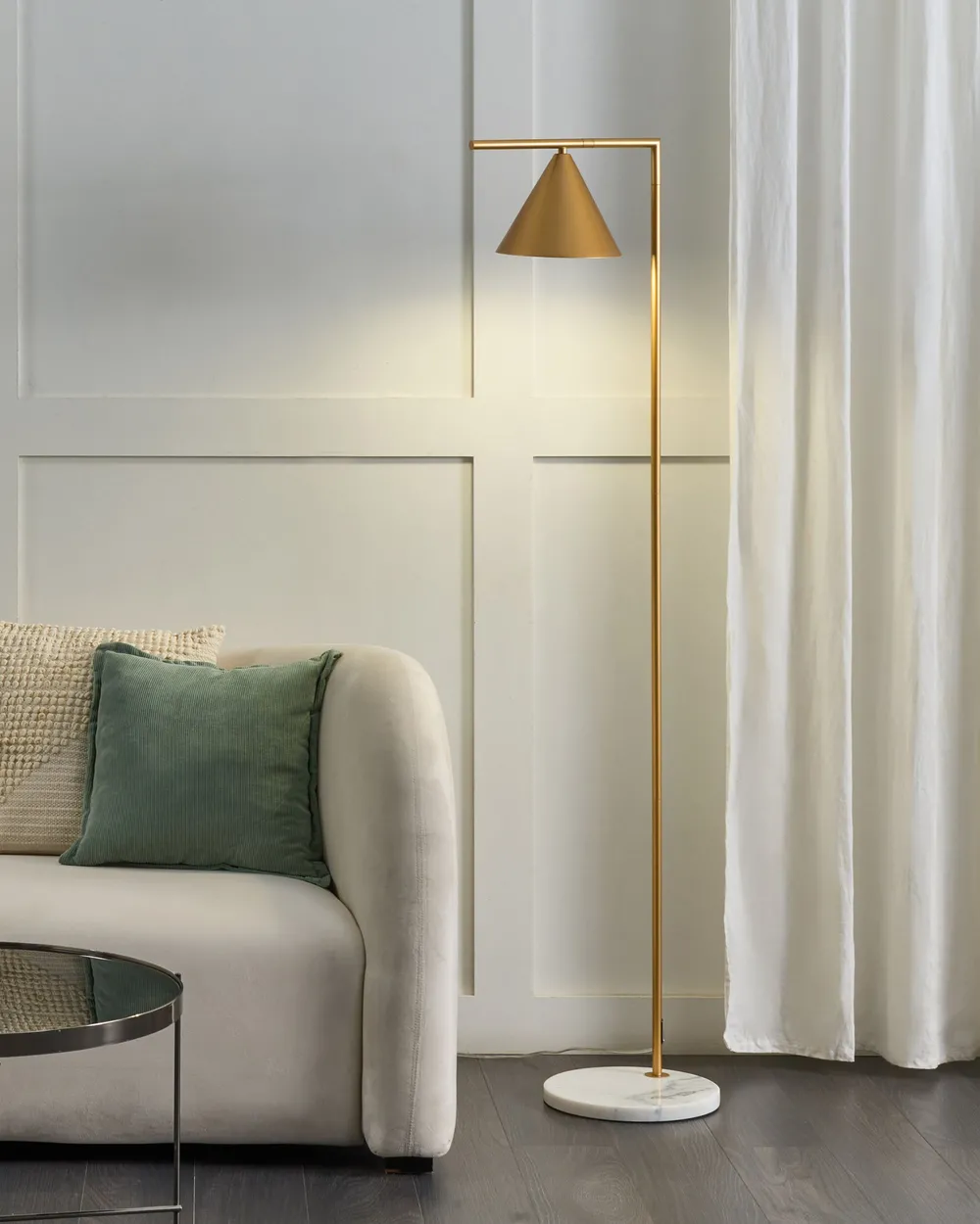 Lampa podłogowa MOCAL Metal Złoty