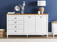 Szafka 2-drzwiowa SHILLINGTON Drewno sosnowe Biały_966291