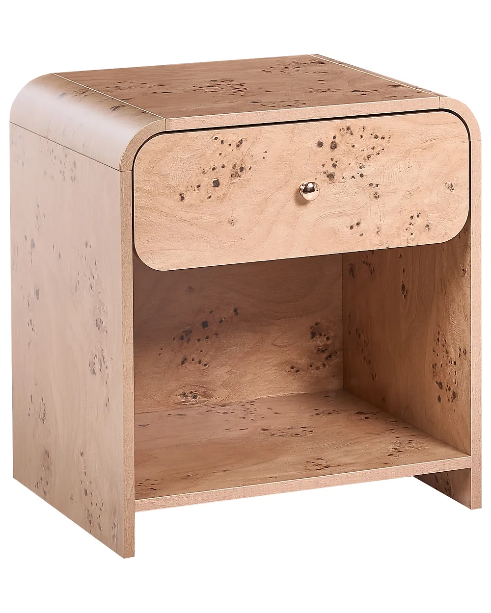 Nachttisch mit 1 Schublade WOODFORD Wurzelholz Optik