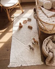 Tappeto per bambini KHONOMA Beige 55 x 120 cm Cotone_1109384