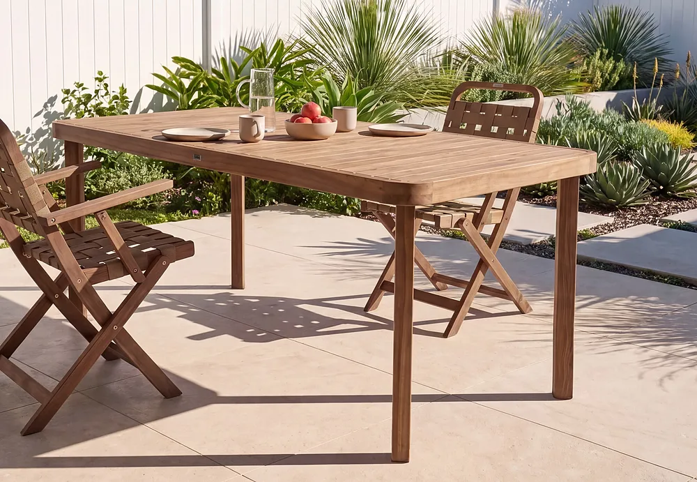 Tavolo da pranzo per 6 persone RONCELLO 180 cm 90 cm Legno d'acacia Marrone_1156009