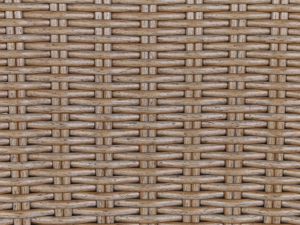 Bistro Set with Cushions ORTIGIA PE Rattan Light Beige Beige_812327