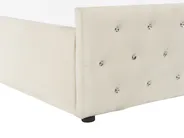 Bett mit Stauraum AMIENS Samtstoff Hellbeige 140 x 200 cm_791222