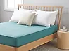 Fitted Sheet HOFUF 90 x 200 cm Cotton Turquoise