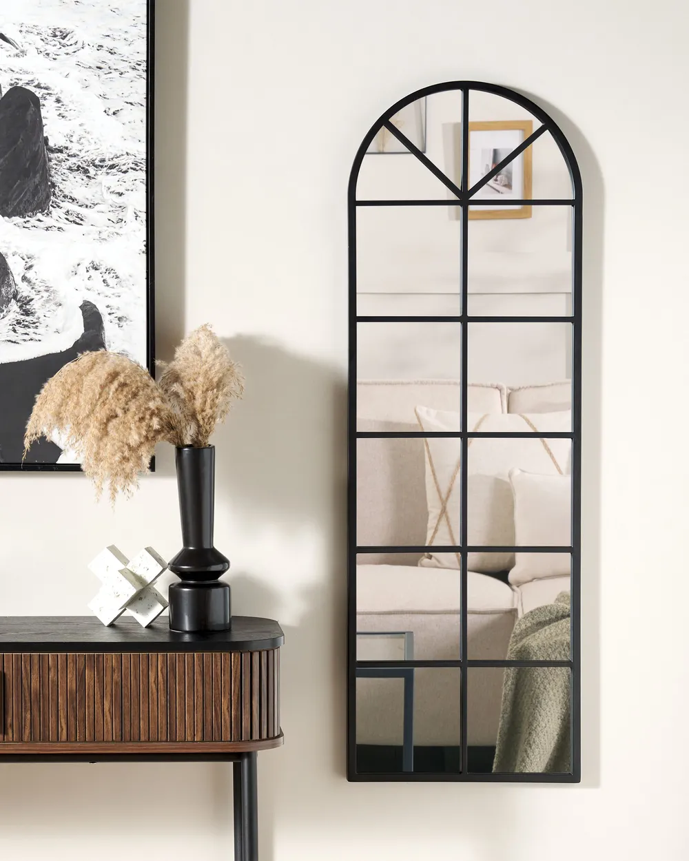Wall Mirror BROUAGE 40 cm 120 cm Metal Black