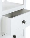 2 Drawer Bedside Table White with Brown LAYOLA_829786