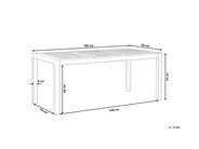 Stół ogrodowy GROSSETO 180 cm 90 cm Drewno eukaliptusowe Brązowy_768423