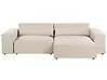 Modular Corner Sofa 3 Seater HELLNAR Velvet Light Beige Left Hand