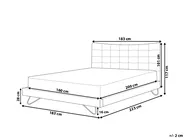 Bed Velvet LANNION 160 x 200 cm (EU King Size) Dark Grey_712152