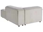 Modular Corner Sofa 2 Seater ARDAL with Ottoman Corduroy Taupe Left Hand_1011063