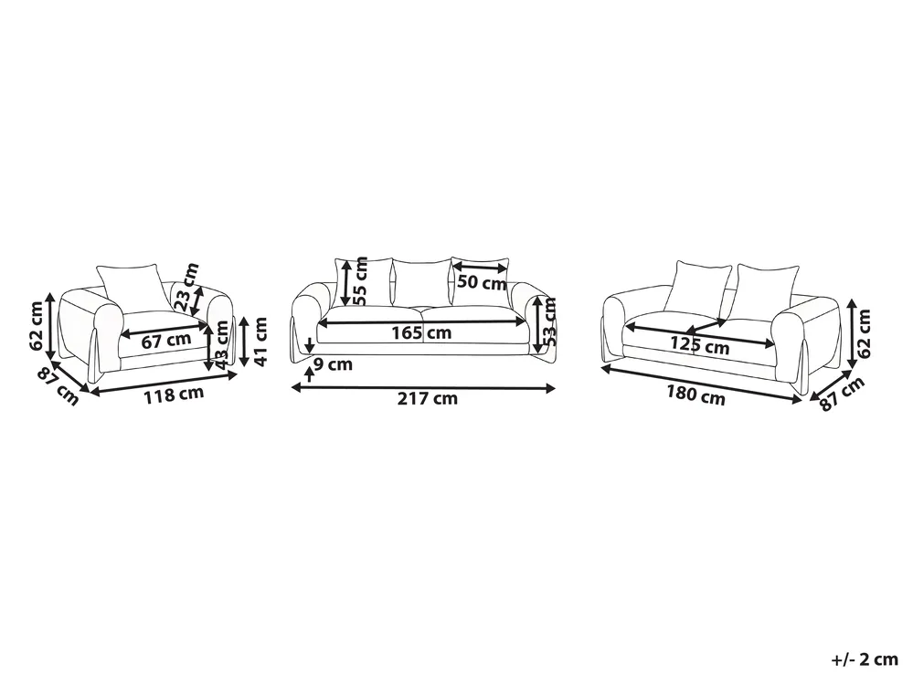 Set da salotto 6 posti VINLIDEN Nero_1048221