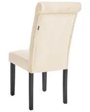 Set of 2 Dining Chairs VELVA Fabric Light Beige_970118