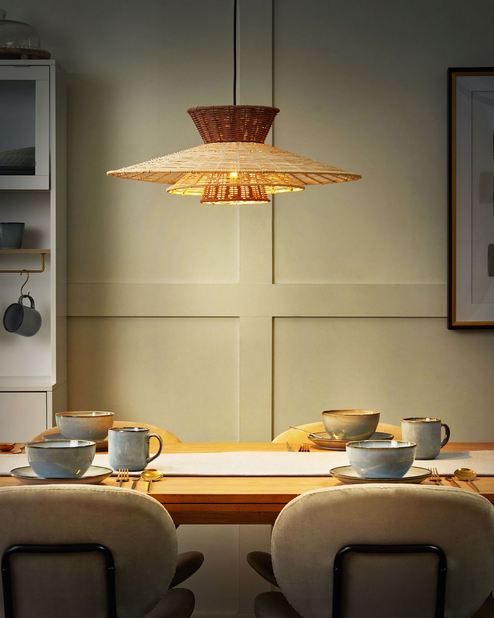 Loftlampe KABOMPO Rattan Brun