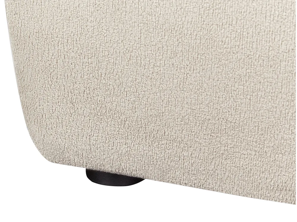 Ottoman Bed BAJONNA Fabric Light Beige 160 x 200 cm (EU King Size)_912482