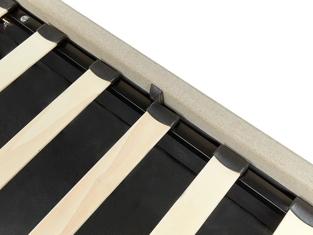Bett mit Stauraum DREUX Stoff Beige 160 x 200 cm_861176