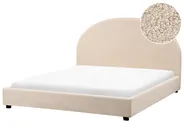 Bed Boucle VAUCLUSE 160 x 200 cm (EU King Size) Beige_976040
