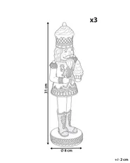 Dekofiguren 3er Set PERTTULA 31 cm Nussknacker Bunt_1175413
