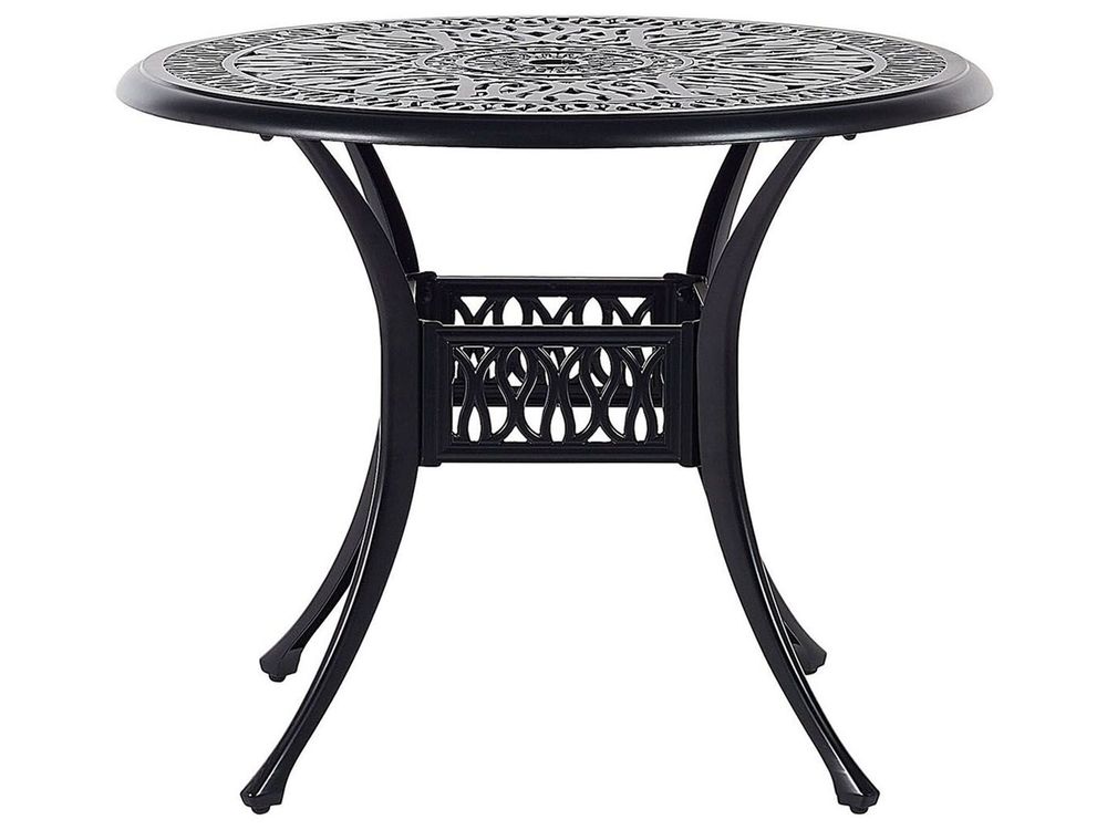 Bistro Table ANCONA 90 cm 90 cm Metal Black