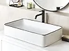 Countertop Basin XERT 610 x 350 mm Ceramic White
