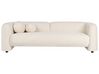 Conjunto de sofás 5 lugares em bouclé branco-creme LEIREN_920771